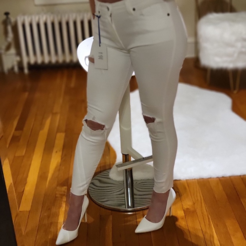Eunina white cropped jeans
